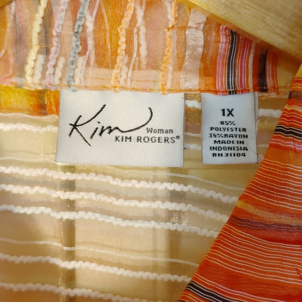 Kim Rogers Multicolor Striped Button-Down Shirt - Picture 5 of 5